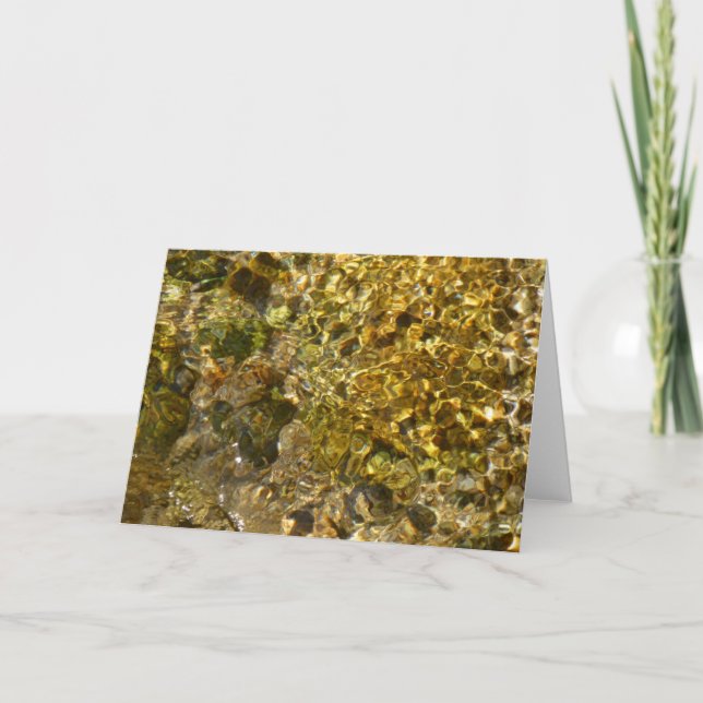 Cartão Águas da Abstrato do rio Kaweah (Frente)