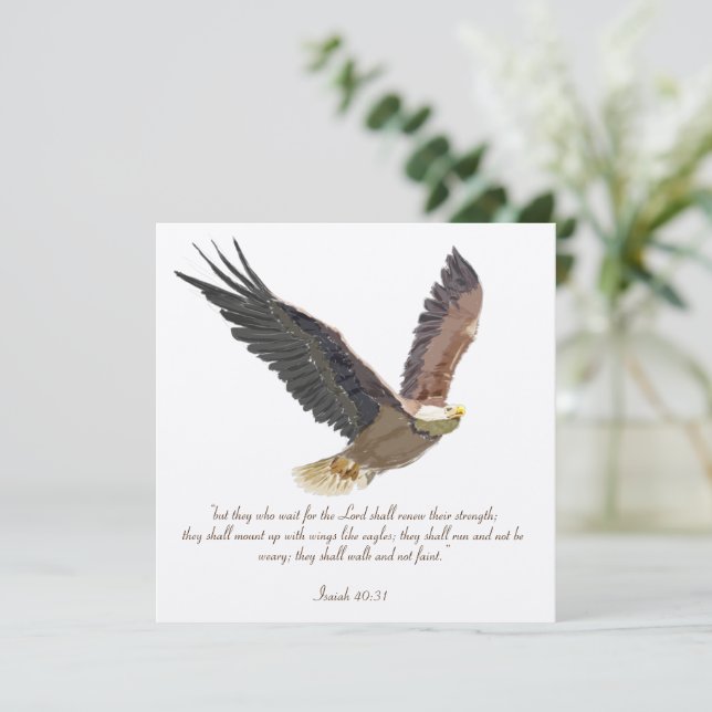 Cartão Águia (Em pé/Frente)