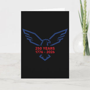 Cartão Águia 250 Anos 1776-2026 Aniversário de 250 anos M