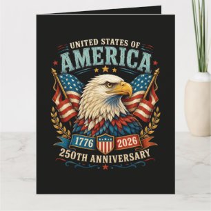 Cartão Águia da Celebração do 250º Aniversário da América