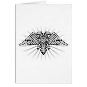 Cartão Águia de duas cabeças