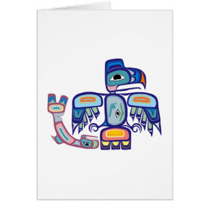 Cartão Águia de peixe salmão osprey salmon