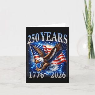 Cartão Águia e Bandeira 250 Anos 1776-2026 250º Aniversár
