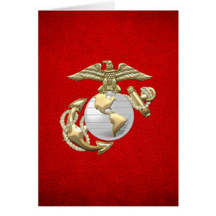 Cartão Águia, globo e âncora USMC (EGA) [3D]