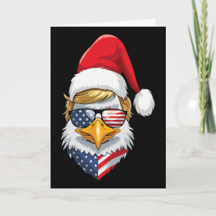 Cartão Águia Natal EUA – Trump Papai Noel Gráfico Engraça
