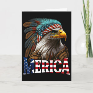 Cartão Águia Patriótica Bandeira Americana 4 De Julho Mer