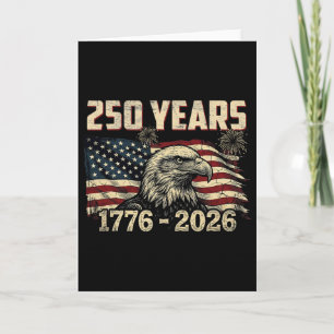 Cartão Águia Patriótica Bandeira dos EUA 250 Anos 1776-20