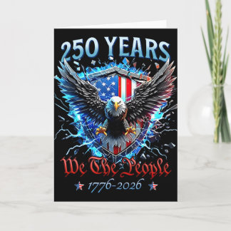 Cartão Águia Patriótica E Bandeira 250 Anos 1776-2026