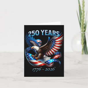 Cartão Águia Patriótica e Bandeira 250 Anos 1776-2026 250