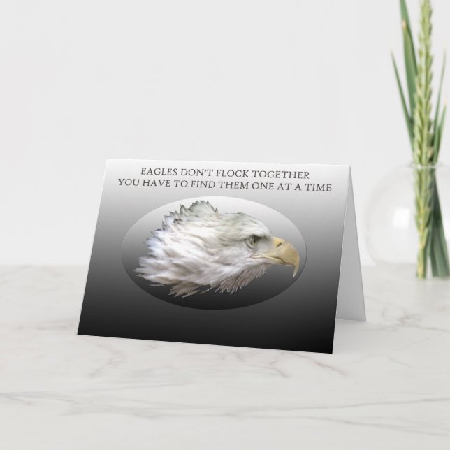 Cartão Águias não se misturam (Frente)