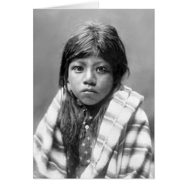 Cartão Ah Chee Lo (Native American Girl) (Frente)