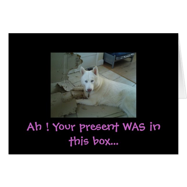 Cartão Ah! Seu presente foi... (Frente Horizontal)