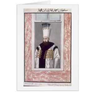 Cartão Ahmed III (1673-1736) Sultan 1703-30, de A Seri