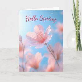 Cartão Ahmet Hands Hello Spring Beautiful Greeting Card 