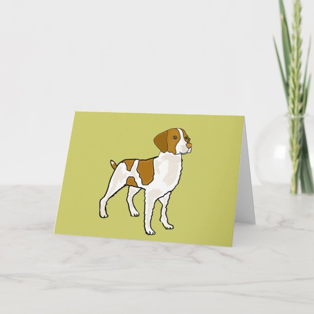 Cartão AI- Brittany Spaniel Notecards (Frente)