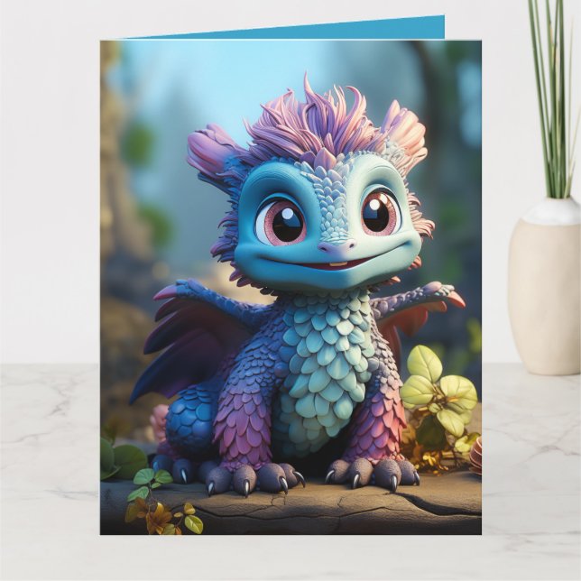 Cartão Aiden, um Dragão Whimsical (Frente)