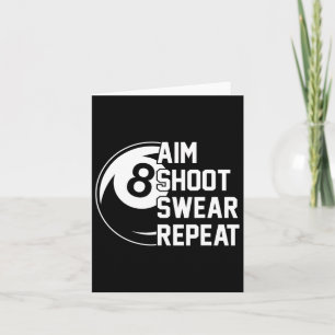Cartão Aim Shoot Swear Repetir Piscina Engraçada