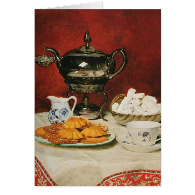 Cartão Ainda chá da vida e rolos de derretimento - Albert (Frente)