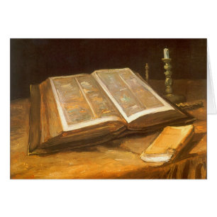 Cartão "Ainda com a Bíblia" de Vincent van Gogh