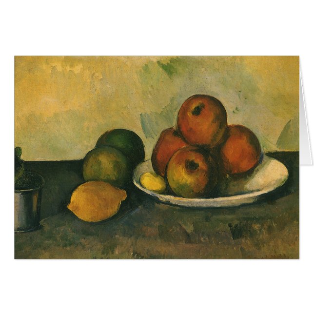 Cartão "Ainda com as Maçãs" por Paul Cezanne (Frente Horizontal)