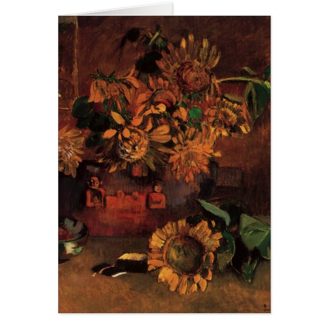 Cartão Ainda com o L'Esperance (Esperança) de Paul Gaugui (Frente)