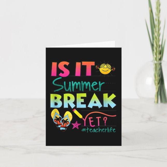 Cartão Ainda É Férias De Verão Dia Das Professoras 1  (Frente)