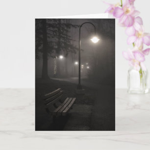Cartão Ainda Fotografia de nevoeiro noturno em branco
