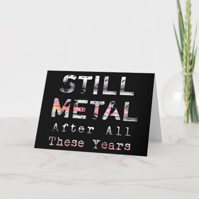 Cartão Ainda metal afinal estes anos (Frente)