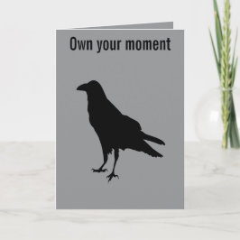 Cartão Ainda Shadow Raven de Perfil