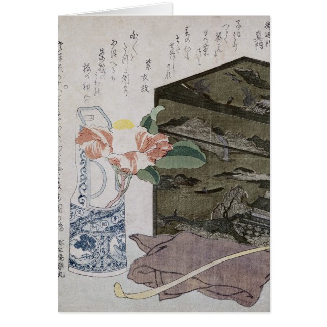 Cartão Ainda vida com um Camelia, c.1820 (Frente)