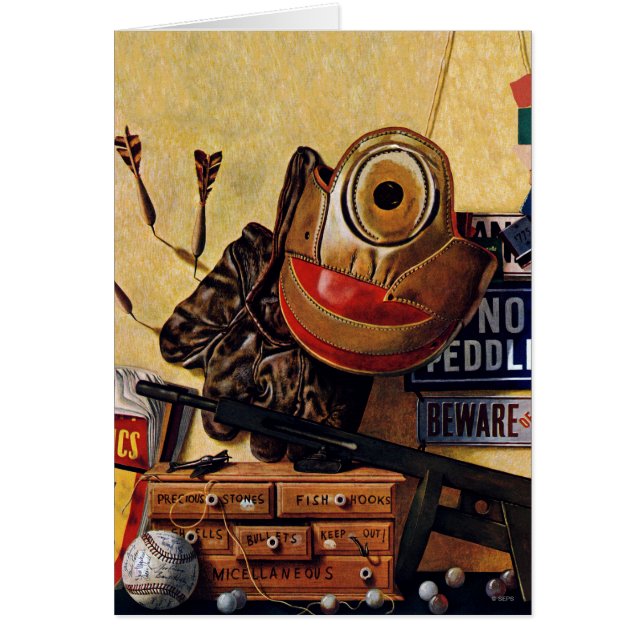 Cartão Ainda vida de brinquedos dos meninos (Frente)