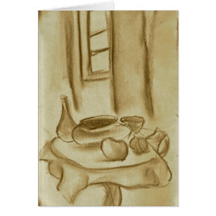 Cartão Ainda vida no Sepia