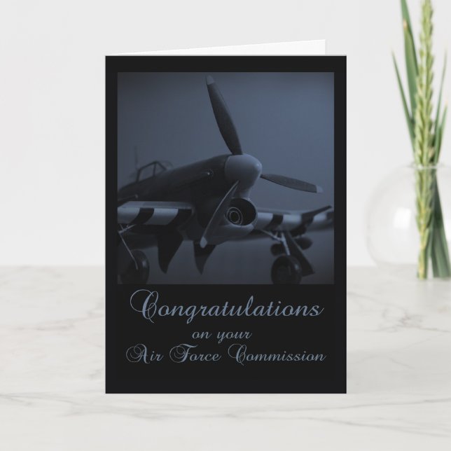 Cartão Air Force Commissioning Congratulations Card - Haw (Frente)