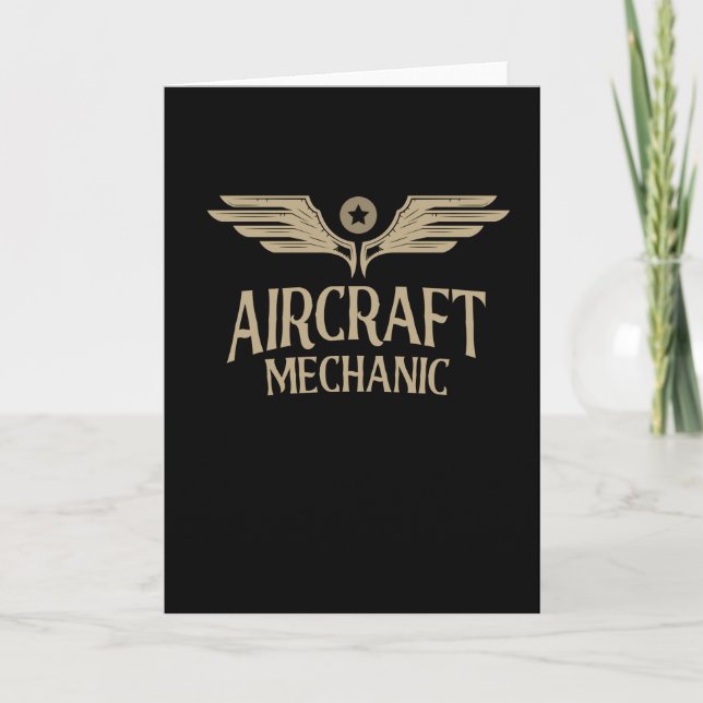Cartão Aircraft Mechanic Aviation Airplane Maintenance (Frente)