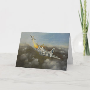 Cartão Aircraft - P51 Mustang Greetings Card