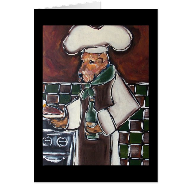 Cartão Airedale Chef (Frente)