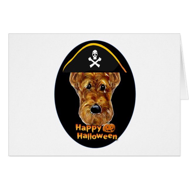 CARTÃO AIREDALE TERRIER (Frente Horizontal)