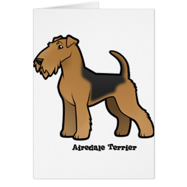 Cartão airedale terrier (Frente)