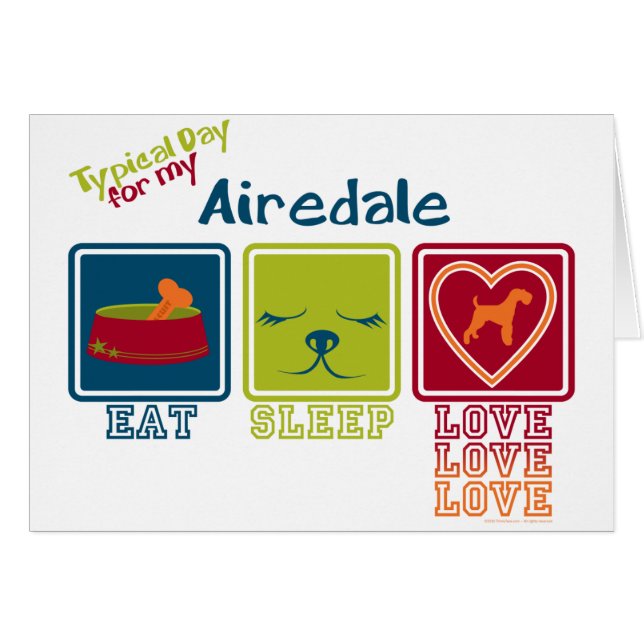 Cartão Airedale Terrier (Frente horizontal)