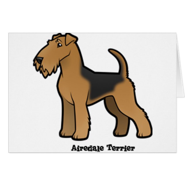 Cartão airedale terrier (Frente Horizontal)