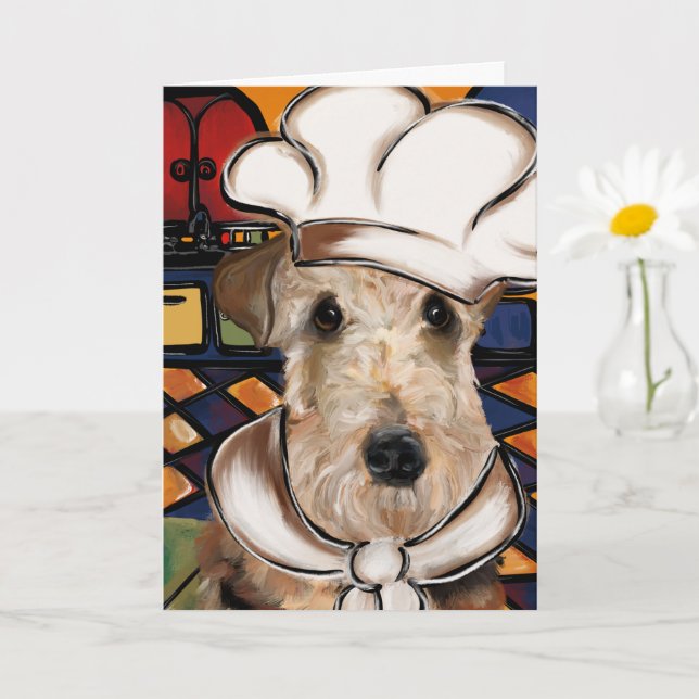 CARTÃO AIREDALE TERRIER (Planta pequena)