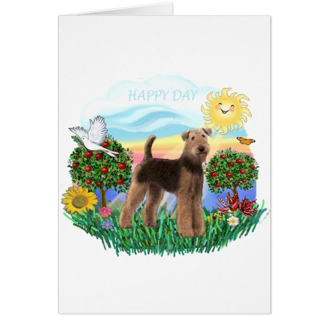 Cartão Airedale Terrier (Frente)