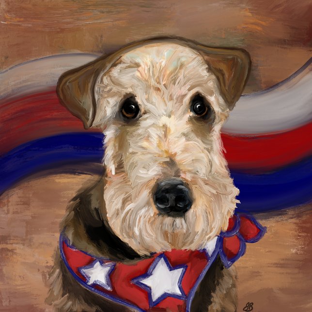 CARTÃO AIREDALE TERRIER (Criador carregado)