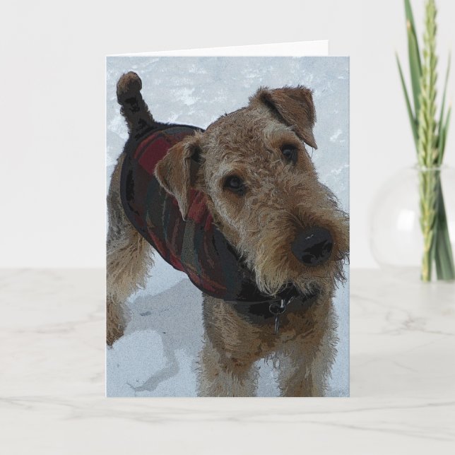 Cartão Airedale Terrier Greeting Card (Frente)