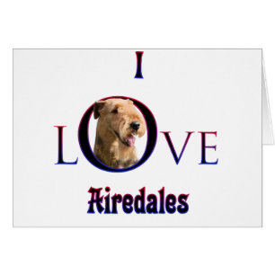 Cartão Airedale Terrier I Love
