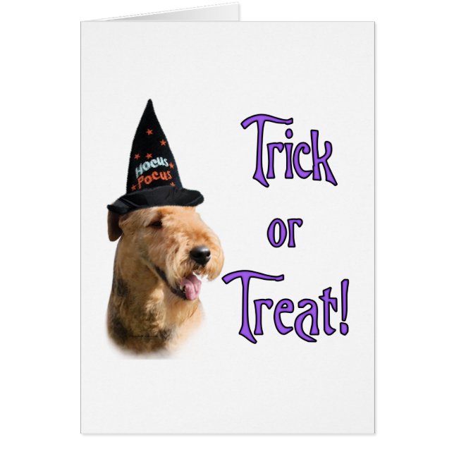 Cartão Airedale Terrier Trick (Frente)