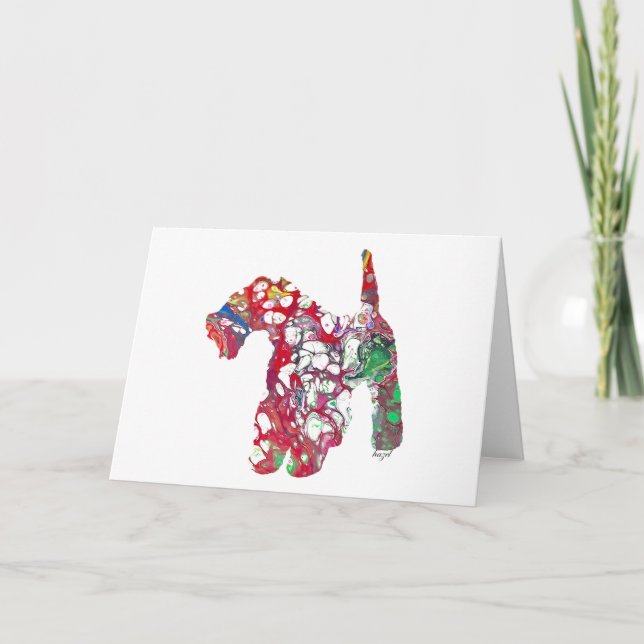 Cartão Airedale Terrier, Vazio Airedale Terrier (Frente)