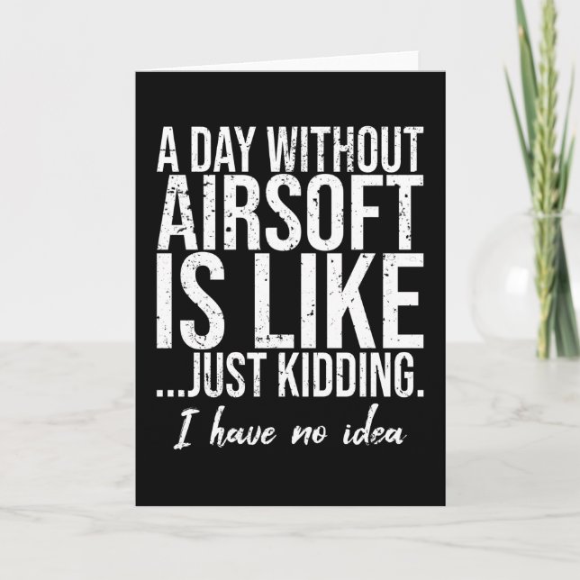 Cartão Airsoft funny sports gift idea (Frente)