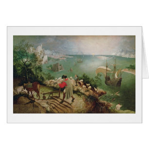 Cartão Ajardine com a queda de Ícaro, c.1555