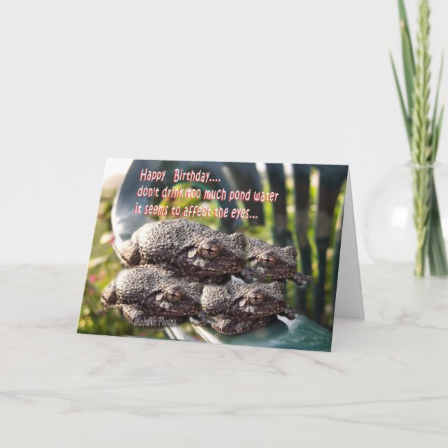 Cartão Ajusta personalização de aniversário (Frente)